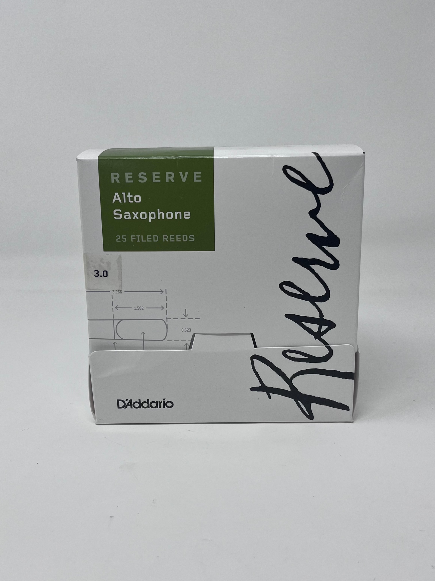 D'Addario Reserve Alto Saxophone Reeds – Box of 25 Individually Wrapped (Discontinued)