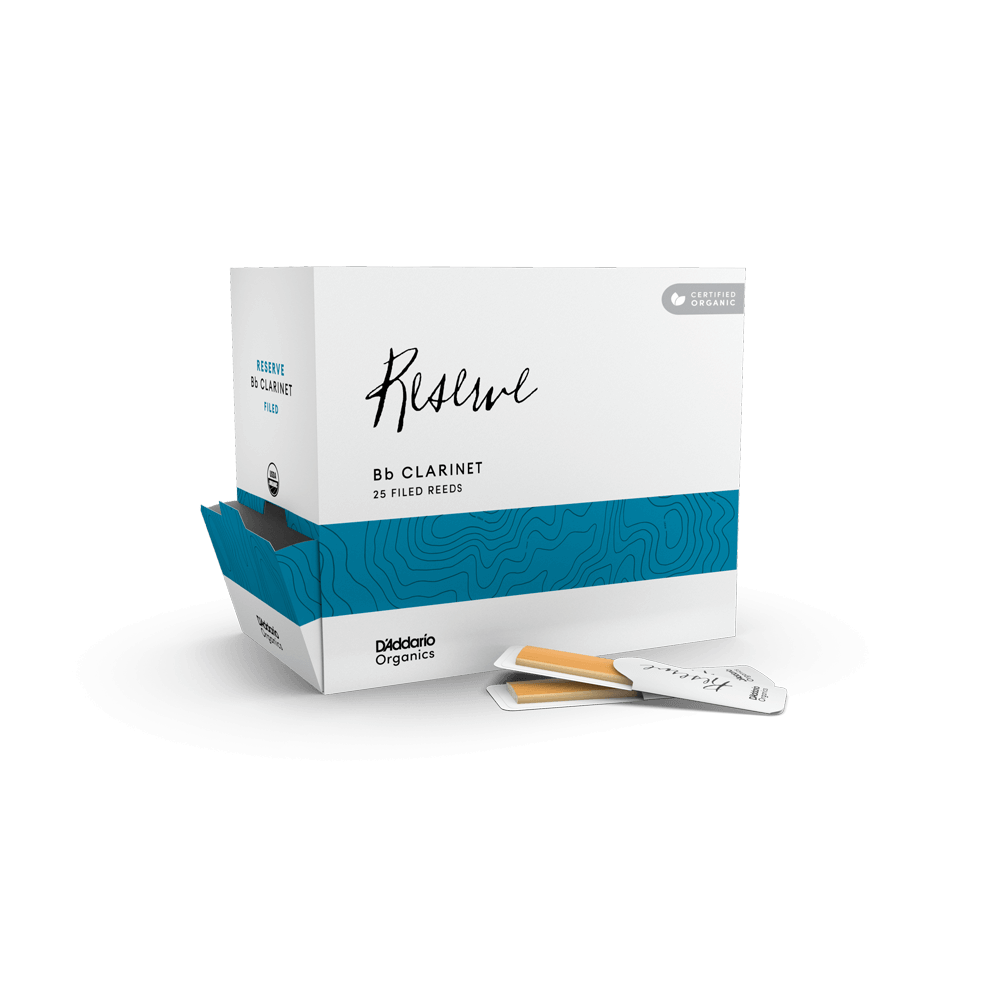 D'Addario Organic Reserve, Bb Clarinet Reeds – Box of 25 - Reeds For Less