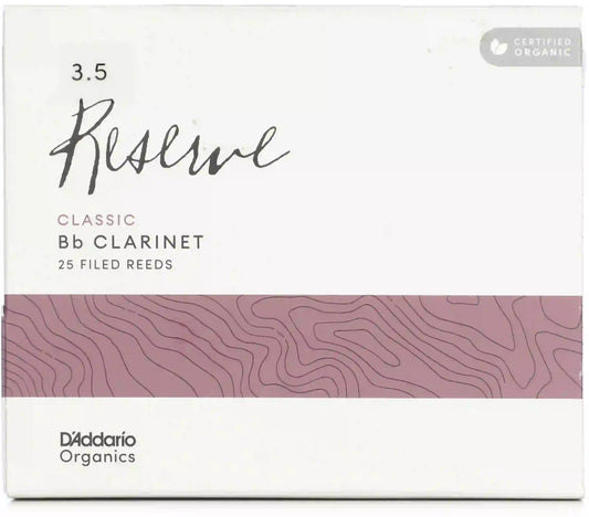 D'Addario Organic Reserve Classic, Bb Clarinet Reeds - Bulk 25 - Reeds For Less