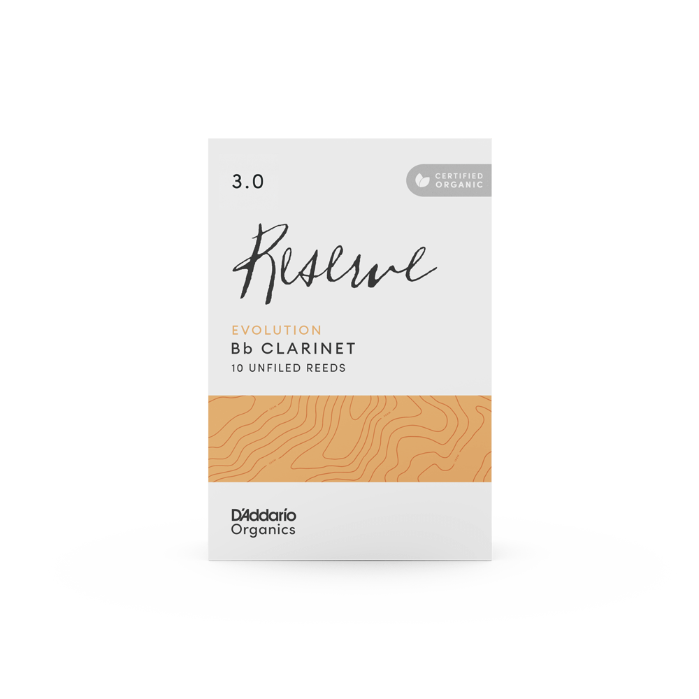 D'Addario Organic Reserve Evolution, Bb Clarinet Reeds - Box of 10 - Reeds For Less