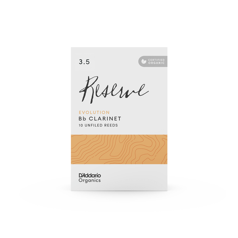 D'Addario Organic Reserve Evolution, Bb Clarinet Reeds - Box of 10 - Reeds For Less