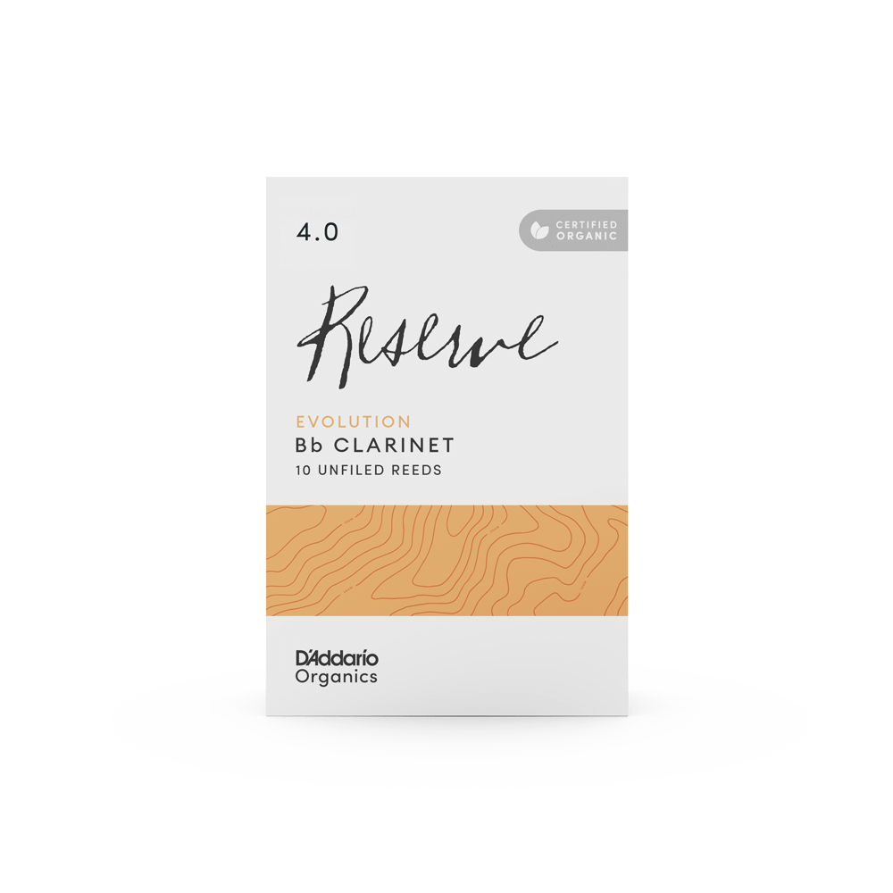 D'Addario Organic Reserve Evolution, Bb Clarinet Reeds - Box of 10 - Reeds For Less
