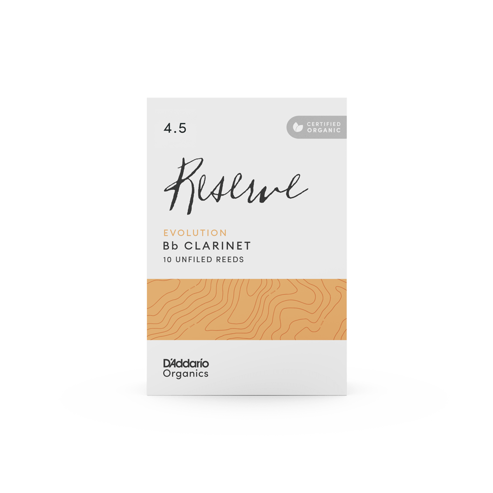 D'Addario Organic Reserve Evolution, Bb Clarinet Reeds - Box of 10 - Reeds For Less