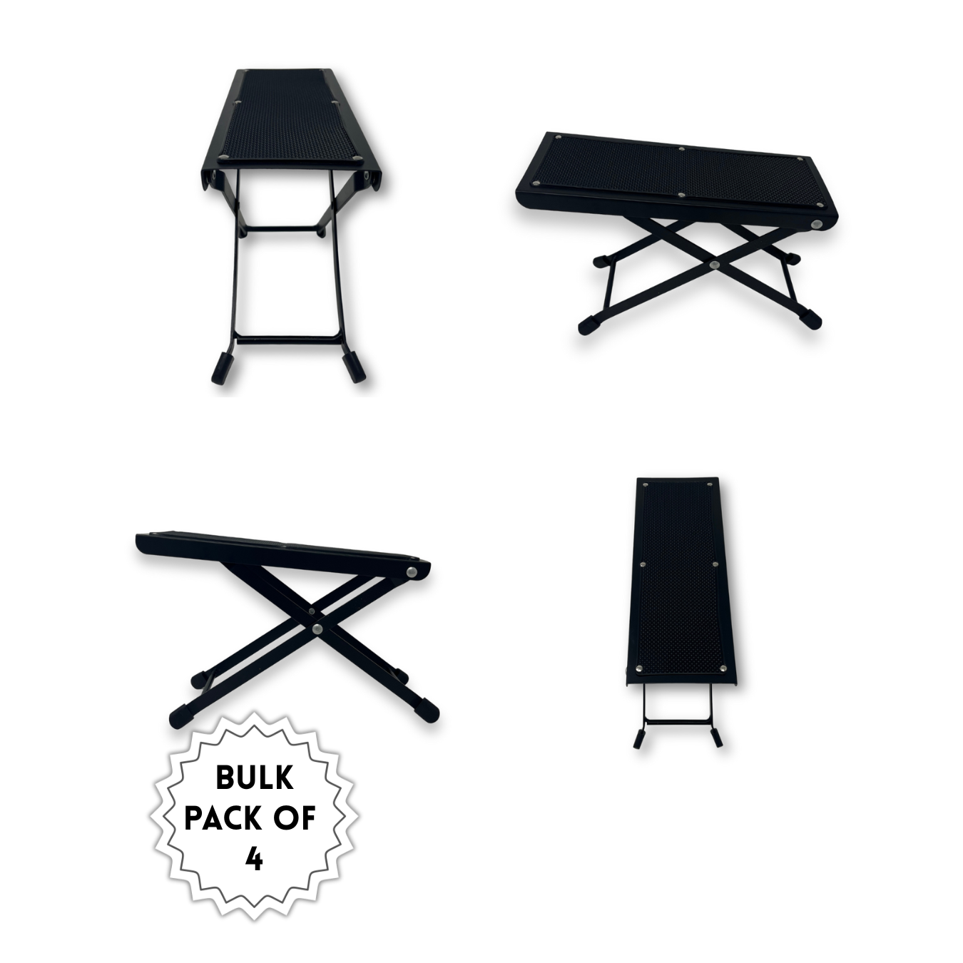 Four-pack of guitar foot stools, alternate view