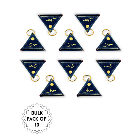 Ten-pack of leather guitar pick holders