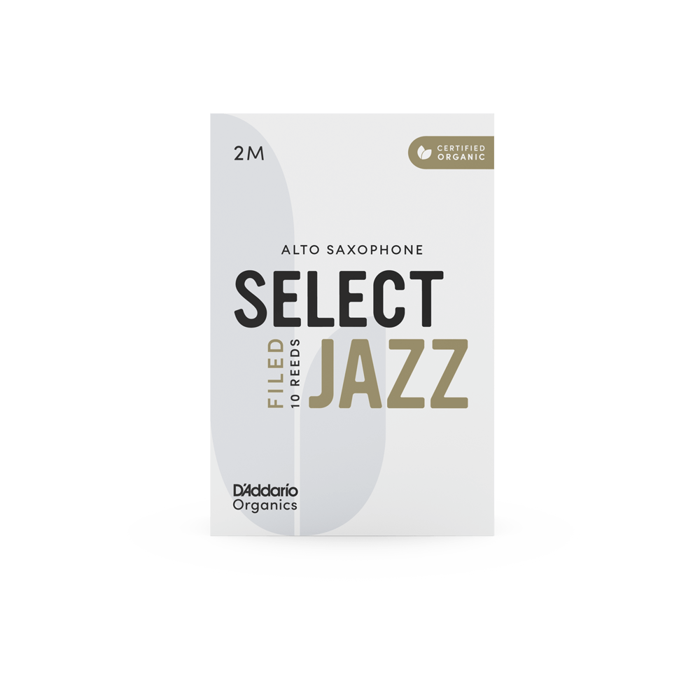D'Addario Organic Select Jazz Filed Alto Saxophone Reeds – Individually Sealed, 10-Pack - Reeds For Less