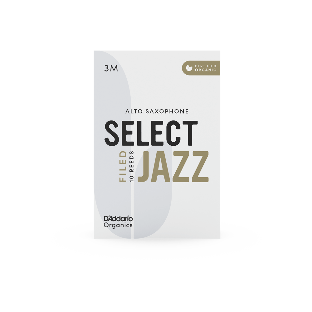 D'Addario Organic Select Jazz Filed Alto Saxophone Reeds – Individually Sealed, 10-Pack - Reeds For Less
