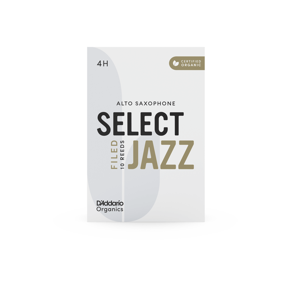 D'Addario Organic Select Jazz Filed Alto Saxophone Reeds – Individually Sealed, 10-Pack - Reeds For Less