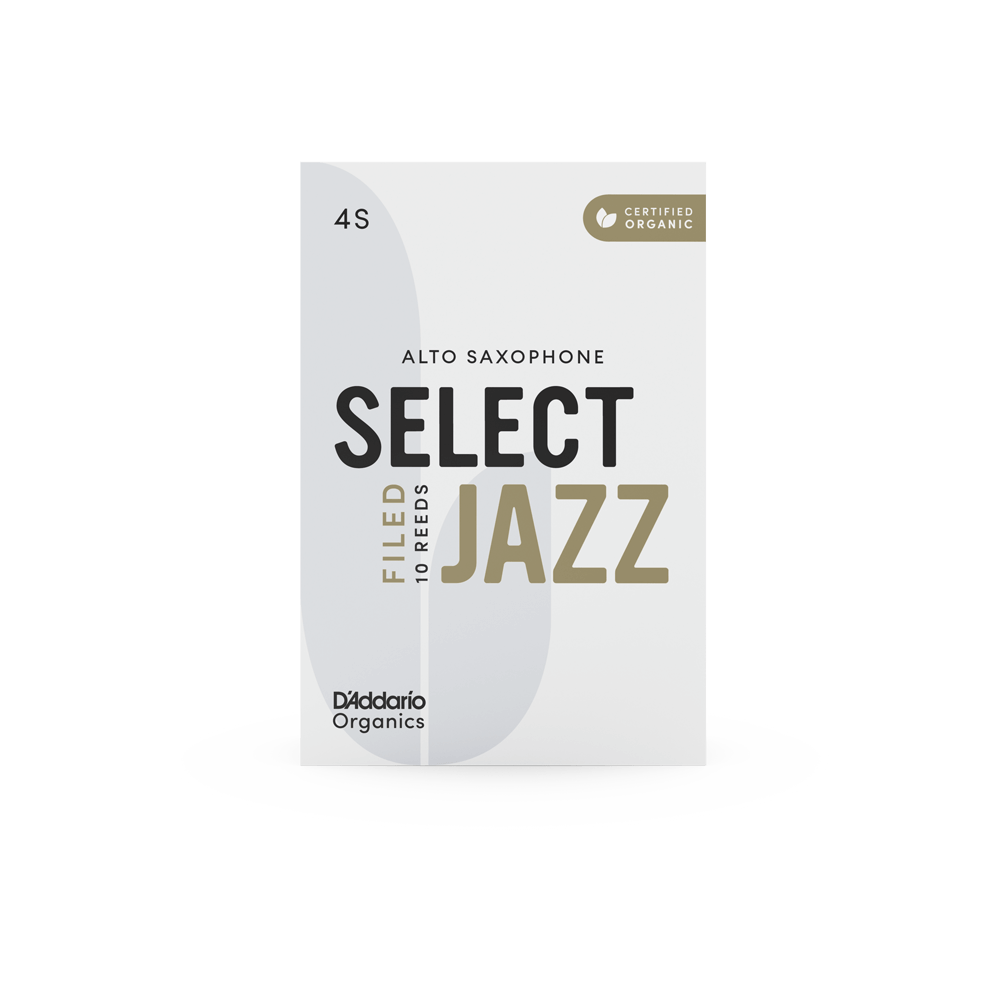 D'Addario Organic Select Jazz Filed Alto Saxophone Reeds – Individually Sealed, 10-Pack - Reeds For Less