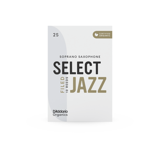 D'Addario Organic Select Jazz Filed Soprano Saxophone Reeds - Individually Sealed, 10-Pack - Reeds For Less