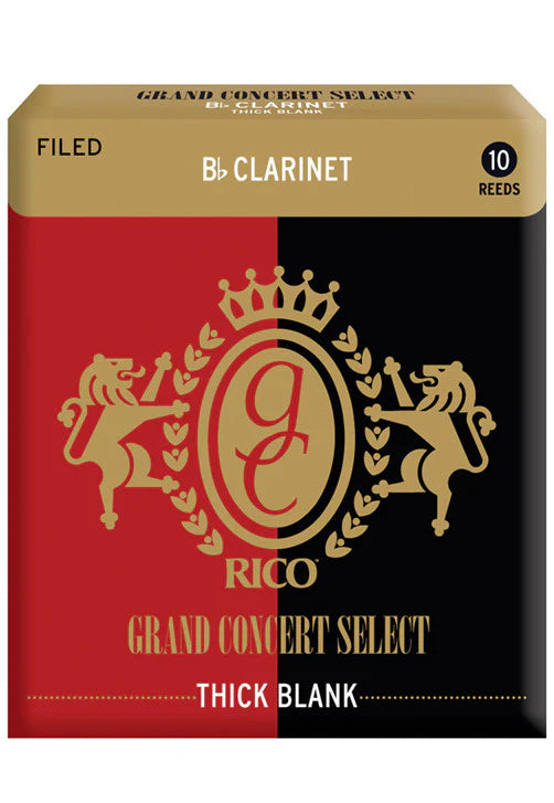 Rico Grand Concert Select - Thick Blank, Bb Clarinet Reeds - Box of 10