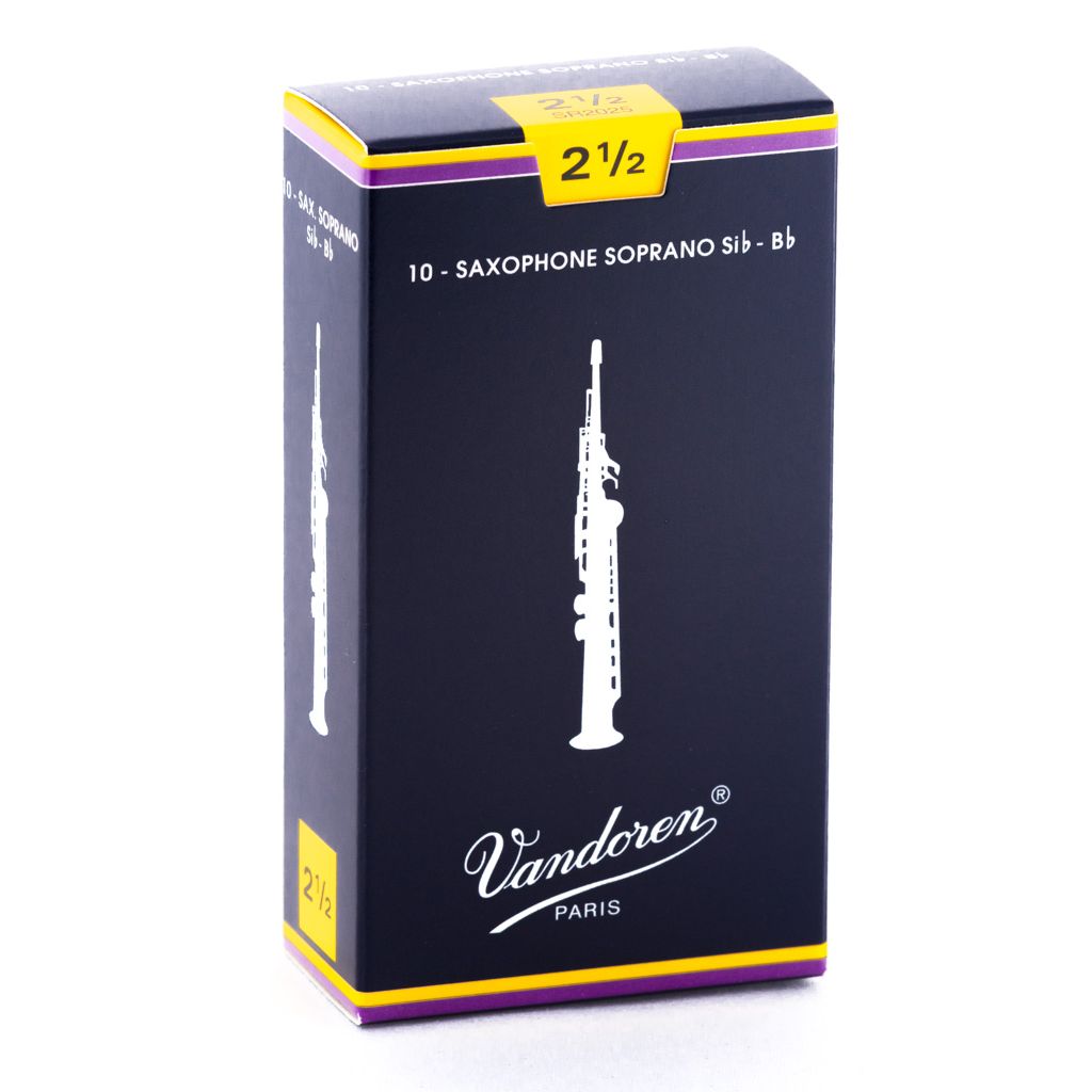 Vandoren Traditional Soprano Saxophone Reeds — strength 2.5
