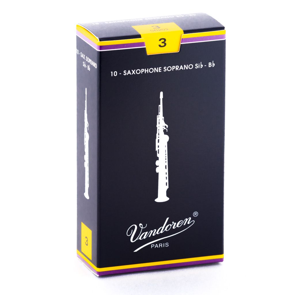 Vandoren Traditional Soprano Saxophone Reeds — strength 3