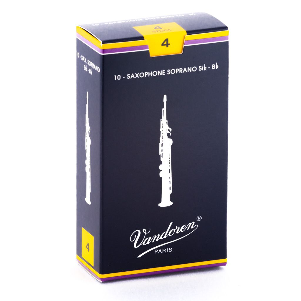 Vandoren Traditional Soprano Saxophone Reeds — strength 4