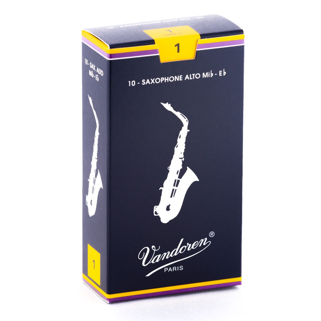 Vandoren Traditional Alto Saxophone Reeds — strength 1