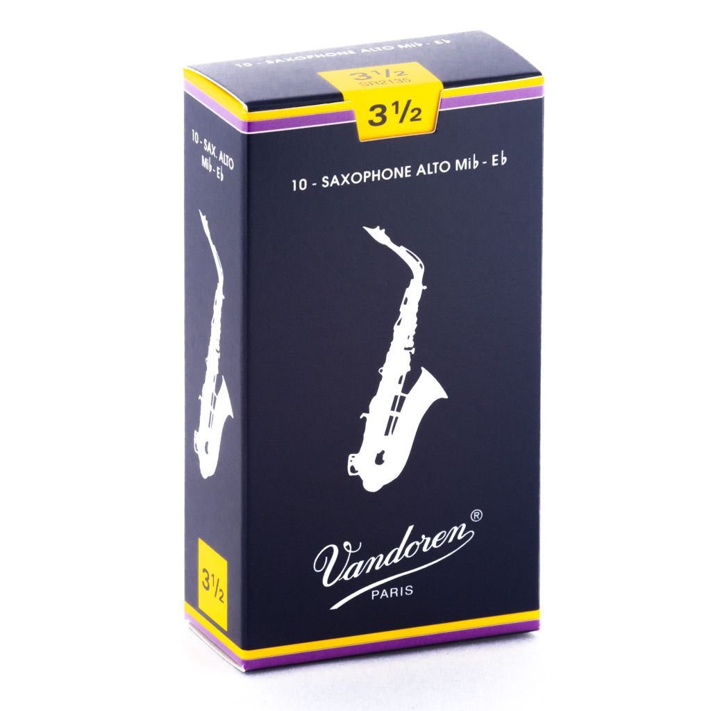 Vandoren Traditional Alto Saxophone Reeds — strength 3.5
