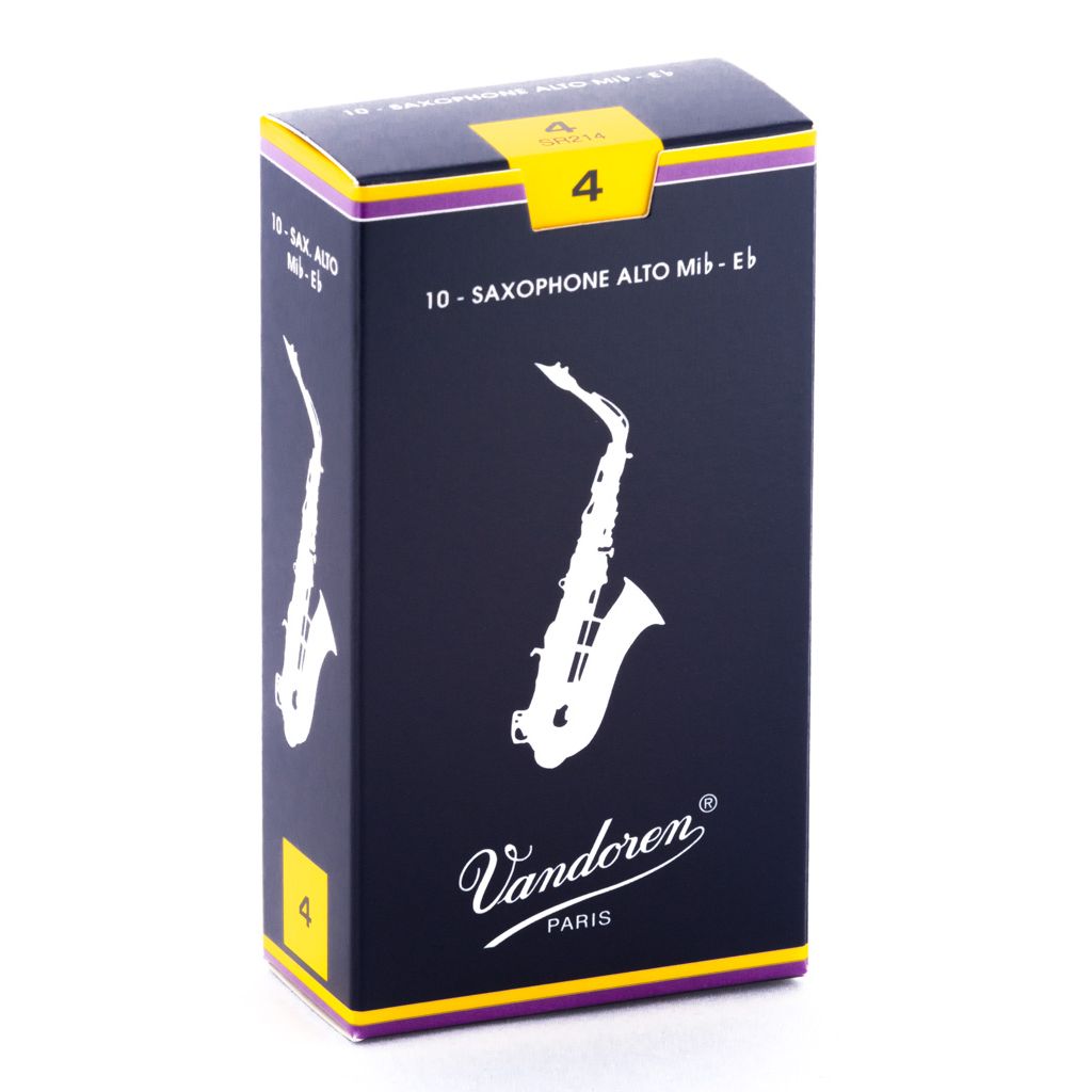 Vandoren Traditional Alto Saxophone Reeds — strength 4