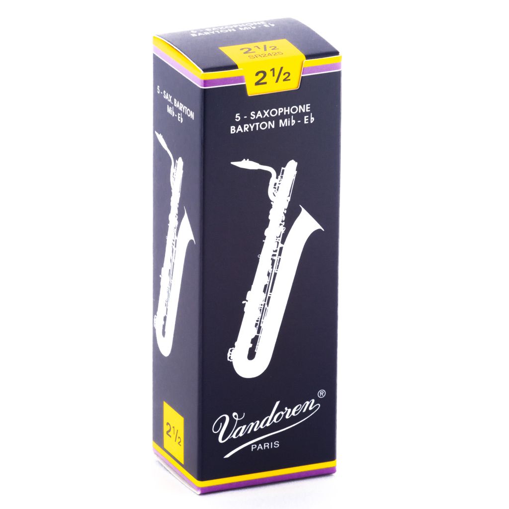 Vandoren Traditional Baritone Saxophone Reeds — strength 2.5