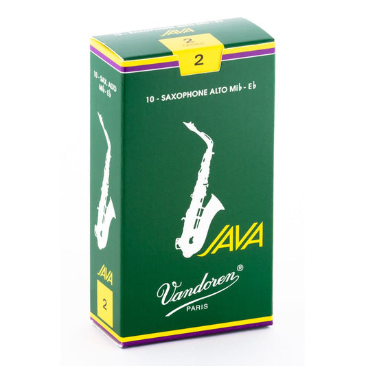 Vandoren Java Green Alto Saxophone Reeds — strength 2