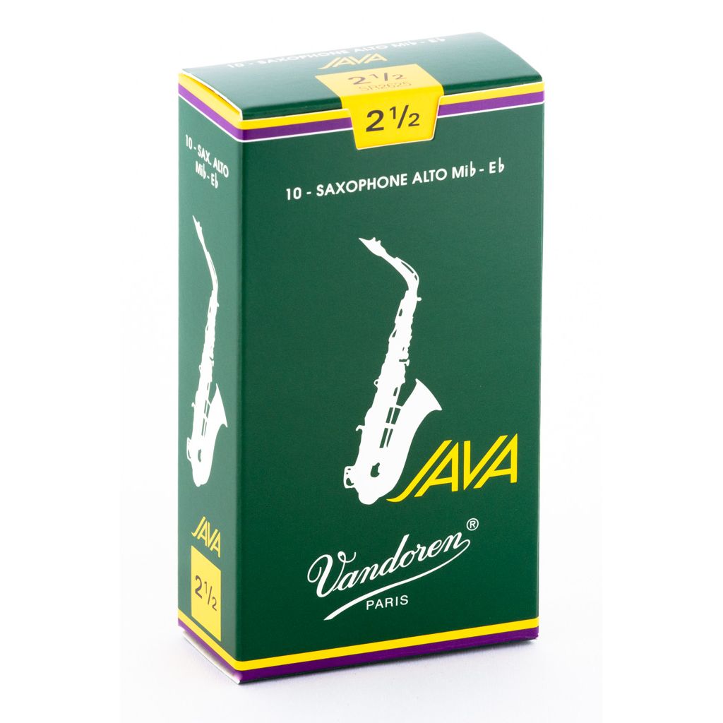 Vandoren Java Green Alto Saxophone Reeds — strength 2.5