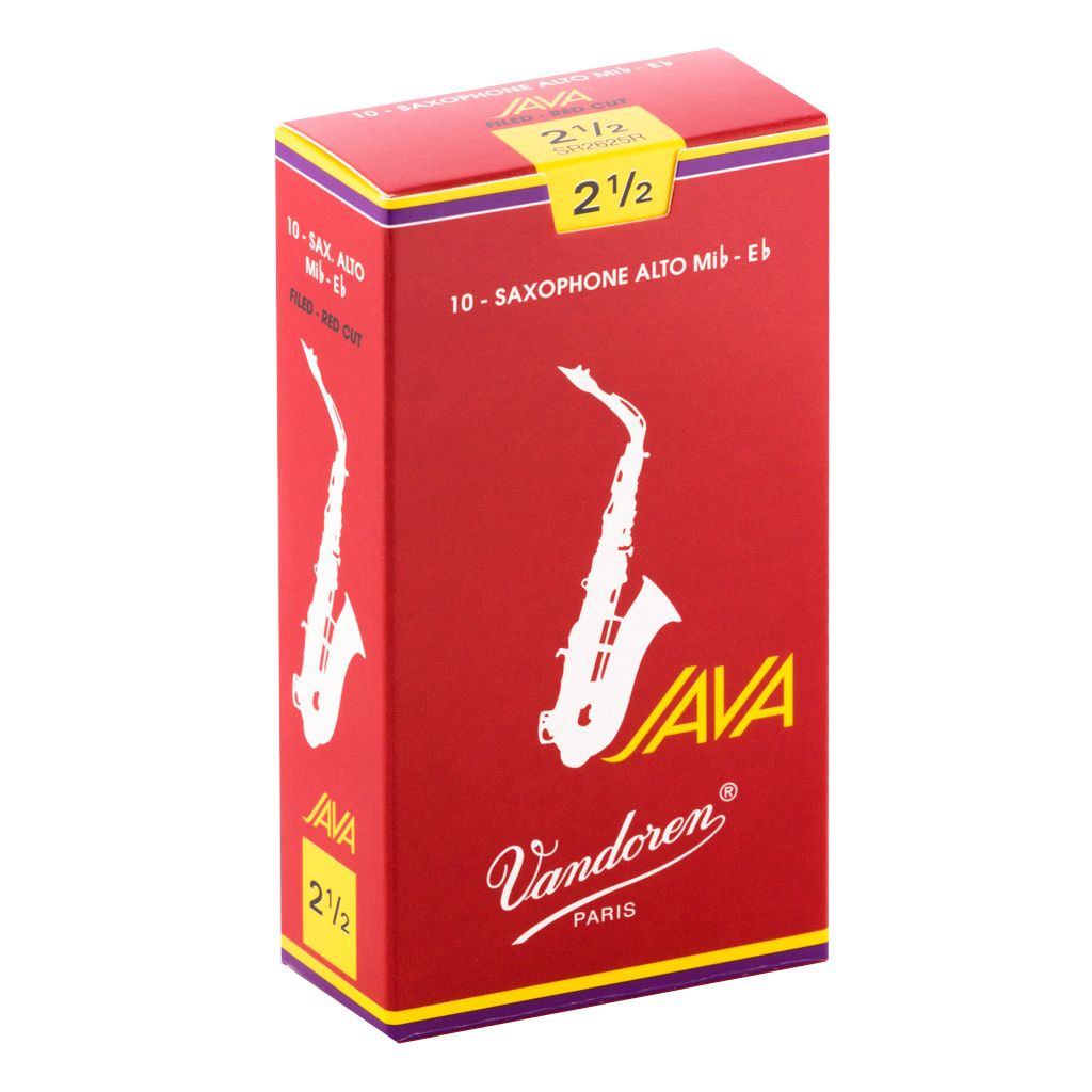 Vandoren Java Red Alto Saxophone Reeds — strength 2.5