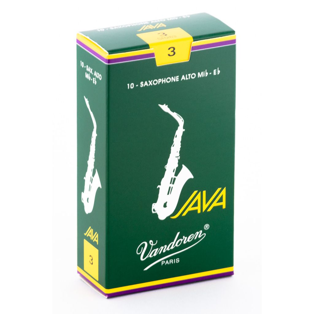 Vandoren Java Green Alto Saxophone Reeds — strength 3