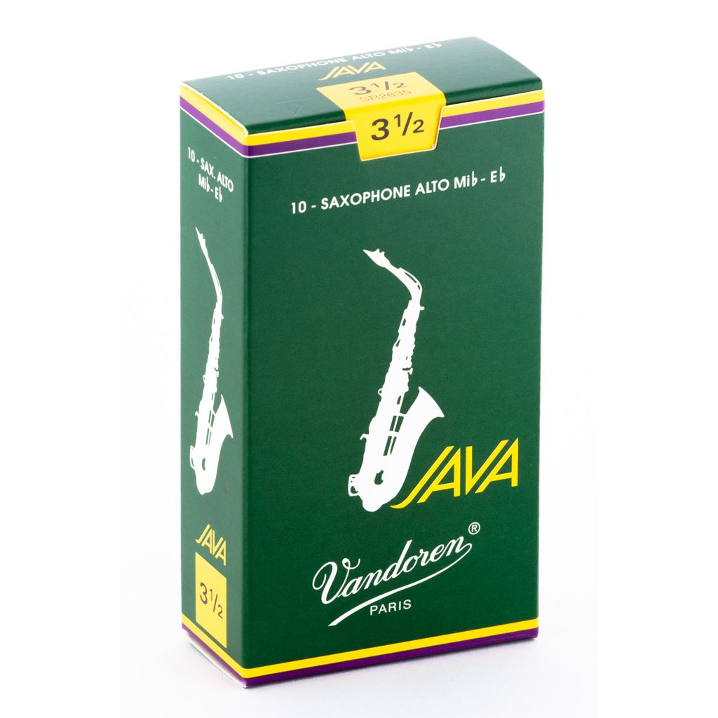 Vandoren Java Green Alto Saxophone Reeds — strength 3.5