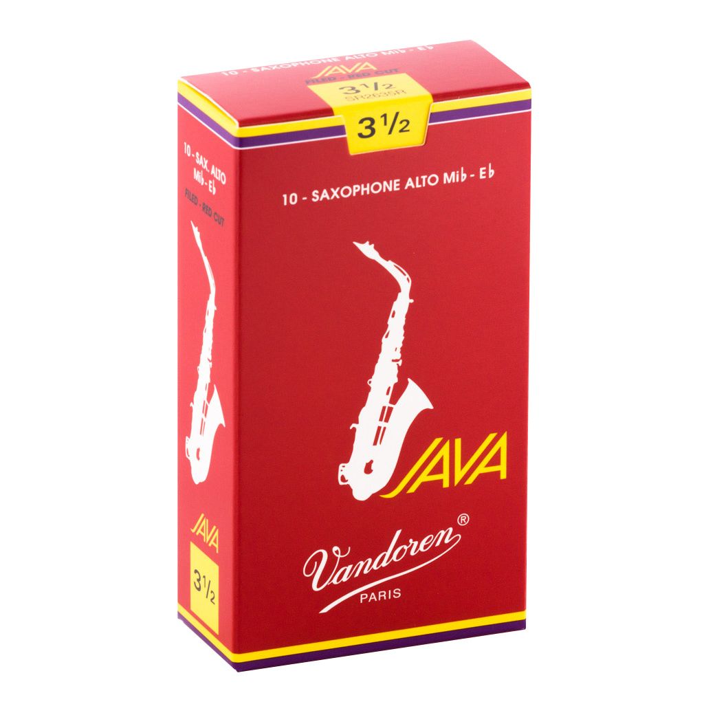 Vandoren Java Red Alto Saxophone Reeds — strength 3.5