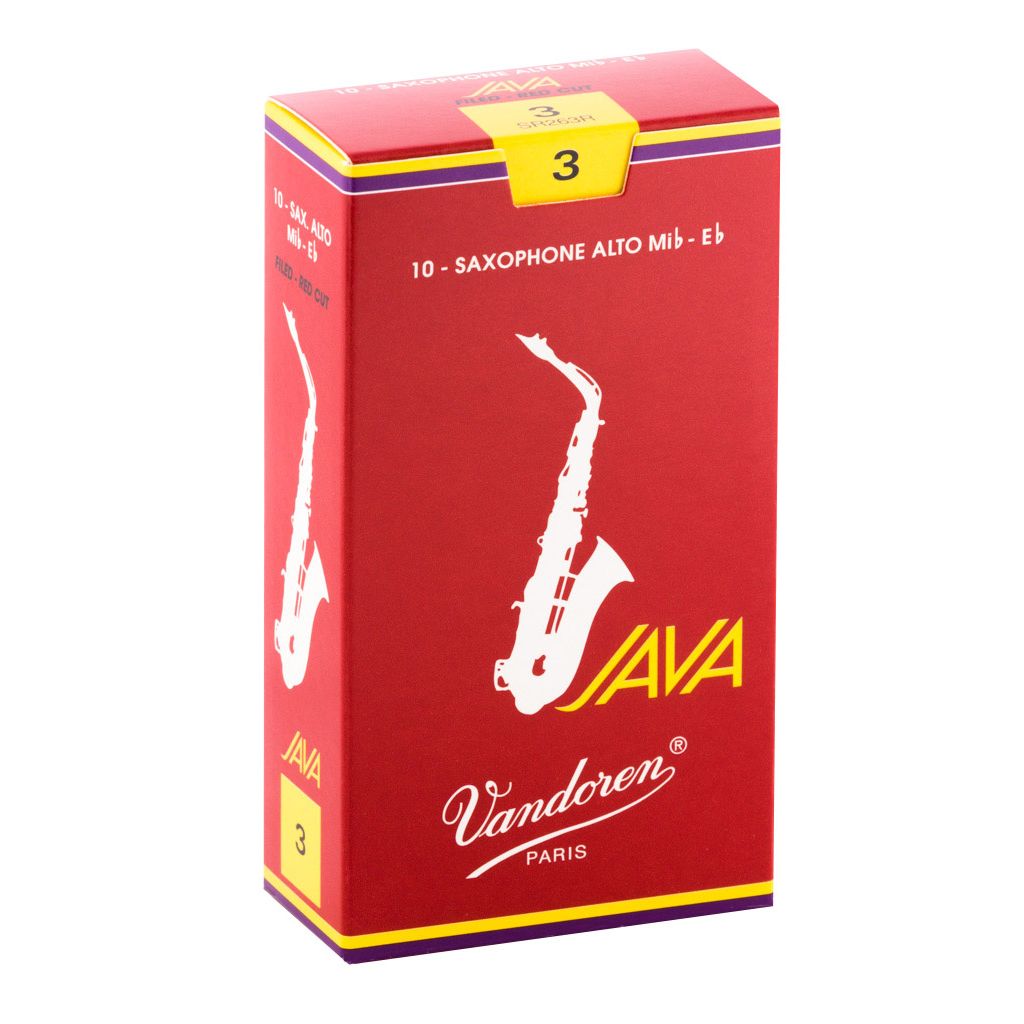 Vandoren Java Red Alto Saxophone Reeds — strength 3