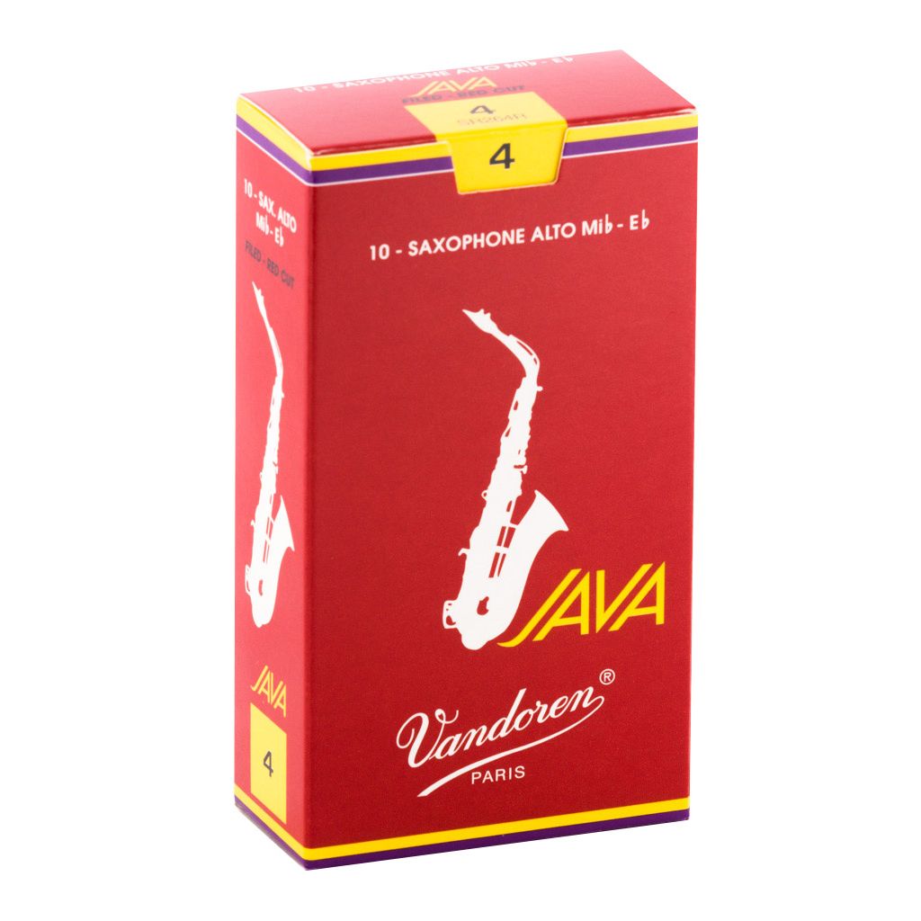Vandoren Java Red Alto Saxophone Reeds — strength 4