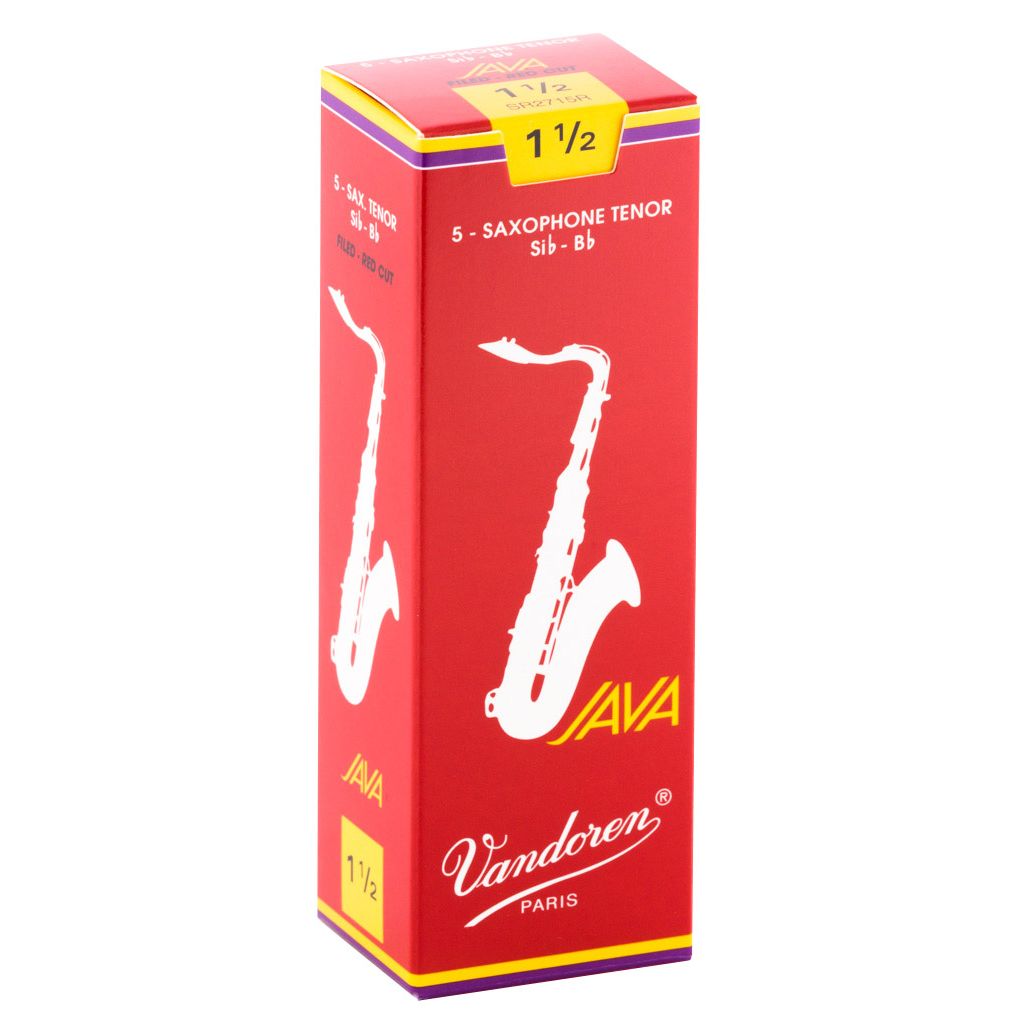 Vandoren Java Red Tenor Saxophone Reeds — strength 1.5