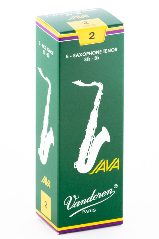 Vandoren Java Green Tenor Saxophone Reeds — strength 2