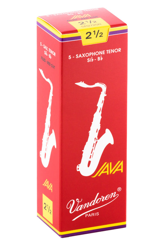 Vandoren Java Red Tenor Saxophone Reeds — strength 2.5