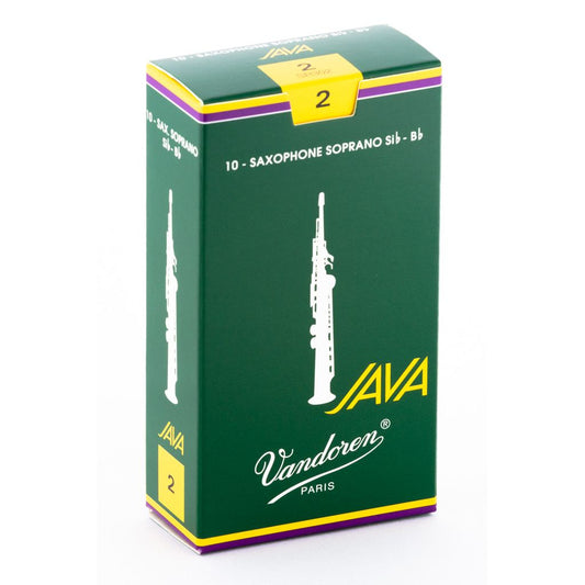 Vandoren Java Green Soprano Saxophone Reeds — strength 2