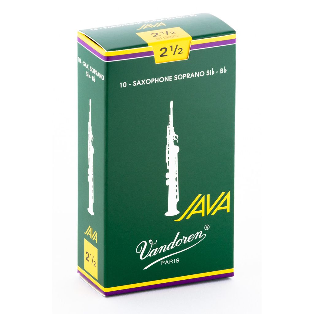 Vandoren Java Green Soprano Saxophone Reeds — strength 2.5