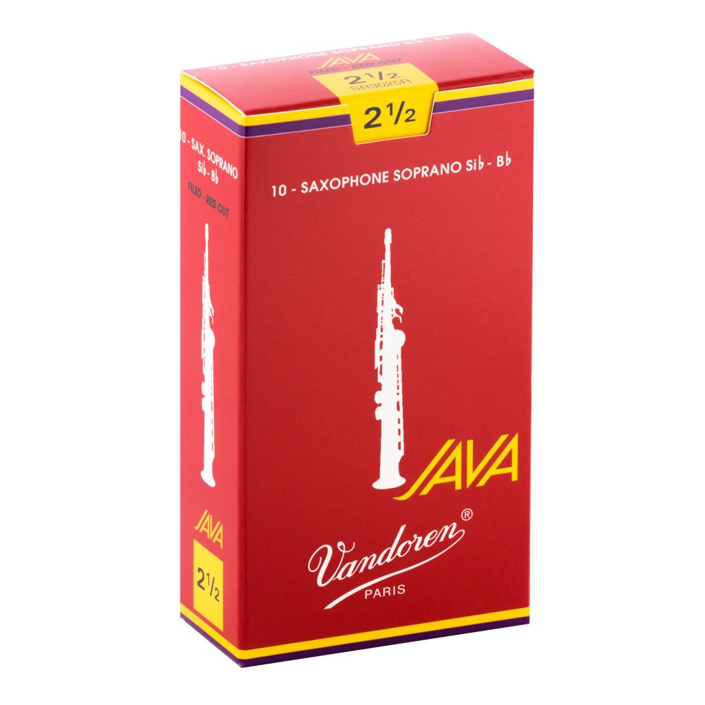 Vandoren Java Red Soprano Saxophone Reeds — strength 2.5