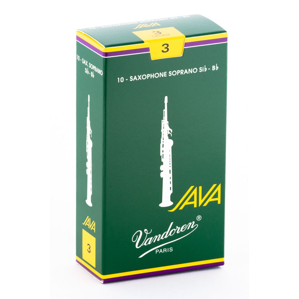 Vandoren Java Green Soprano Saxophone Reeds — strength 3