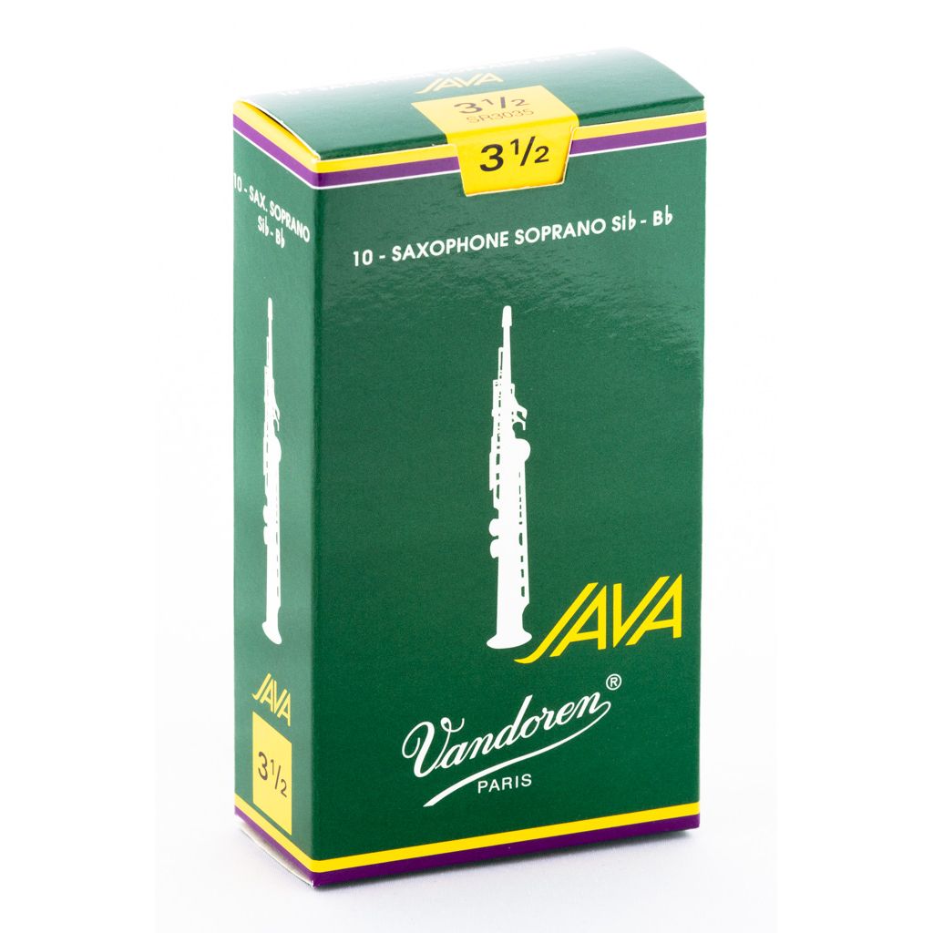 Vandoren Java Green Soprano Saxophone Reeds — strength 3.5