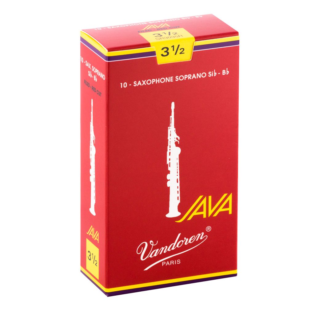 Vandoren Java Red Soprano Saxophone Reeds — strength 3.5