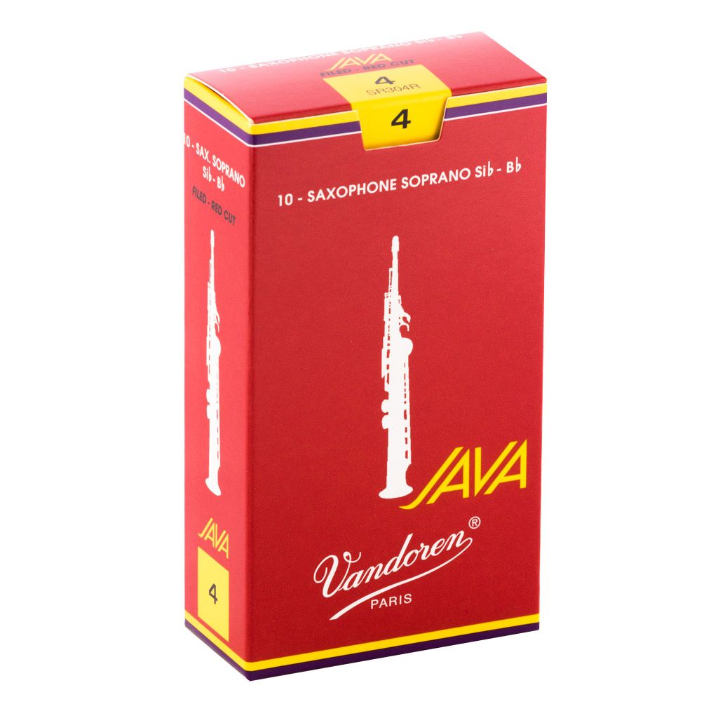 Vandoren Java Red Soprano Saxophone Reeds — strength 4
