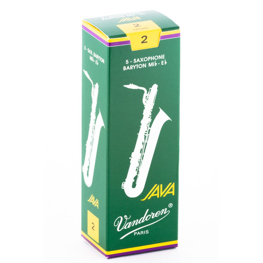 Vandoren Java Green Baritone Saxophone Reeds — strength 2