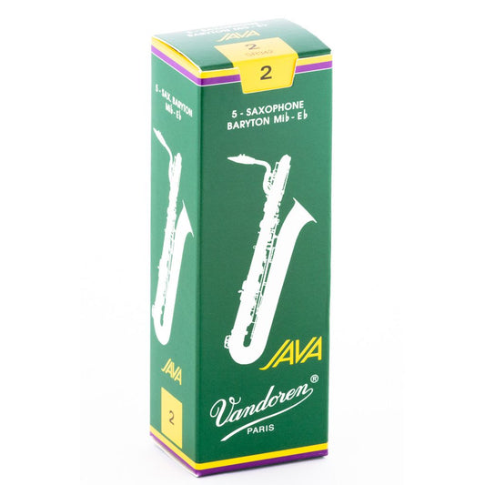 Vandoren Java Green Baritone Saxophone Reeds — strength 2