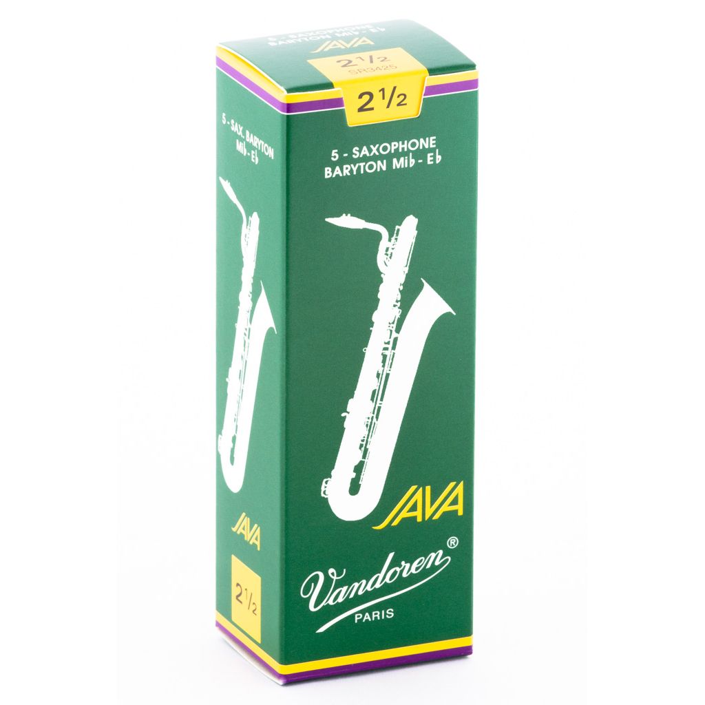 Vandoren Java Green Baritone Saxophone Reeds — strength 2.5