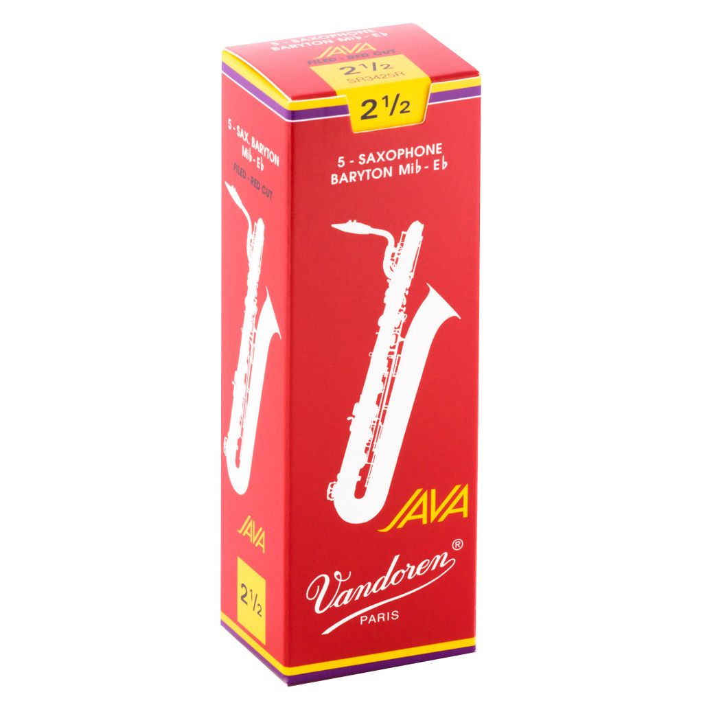 Vandoren Java Red Baritone Saxophone Reeds — strength 2.5
