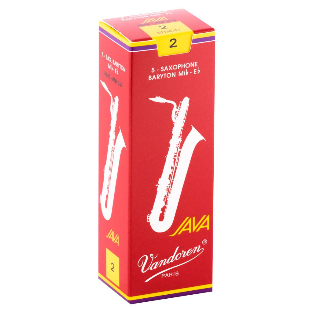 Vandoren Java Red Baritone Saxophone Reeds — strength 2