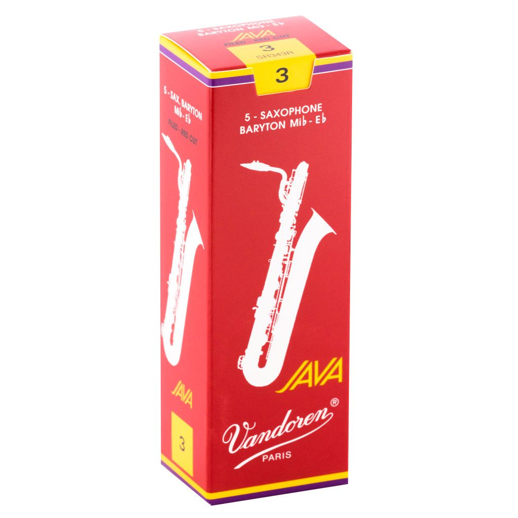 Vandoren Java Red Baritone Saxophone Reeds — strength 3