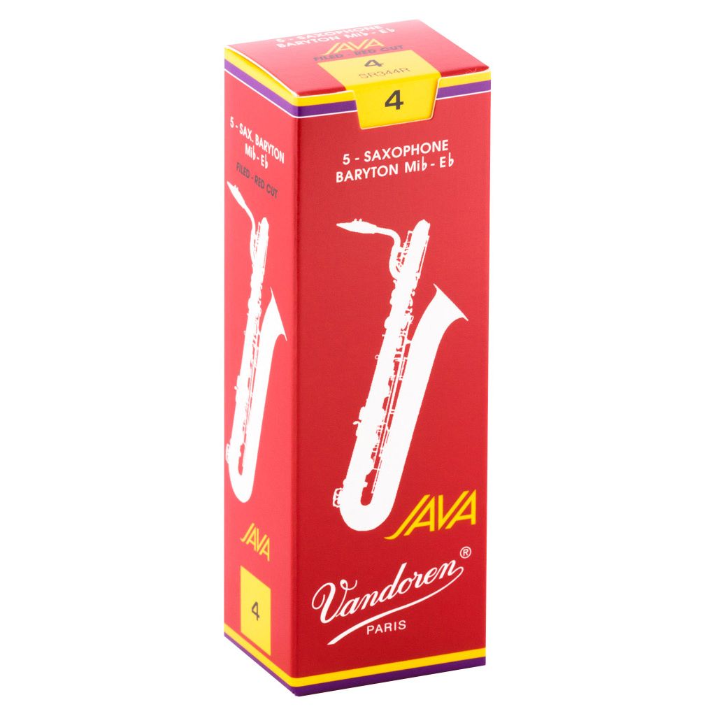 Vandoren Java Red Baritone Saxophone Reeds — strength 4