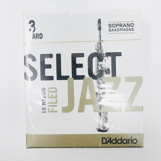 D'Addario Select Jazz Filed Reeds – Soprano Sax 10-Pack - Limited Stock, Discontinued Model - Reeds For Less