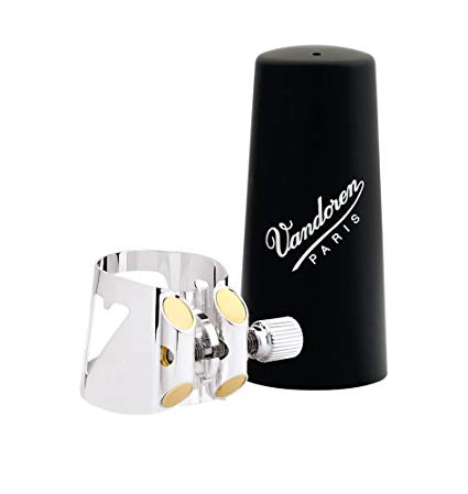 Vandoren Optimum Bb Clarinet Ligature - Silver Plated with Plastic Cap - Reeds For Less