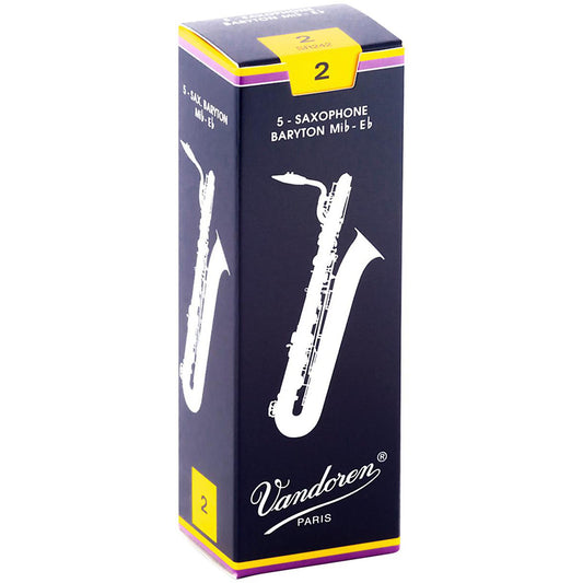 Vandoren Traditional Baritone Saxophone Reeds – Box of 5 - Bari Sax